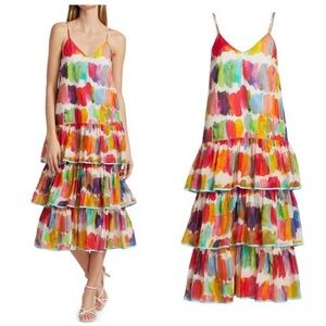 Rhode vena tier ruffle dress size medium